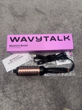 WAVYTALK Blowout Boost Ionic Thermal Brush - Black & Rose Gold